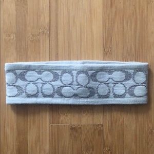 Grey and silver Coach winter headband / headwrap